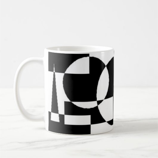 白黒 コーヒーマグカップ (左)