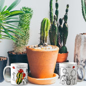 白黒(サボテンカラフル付き感動的) コーヒーマグカップ