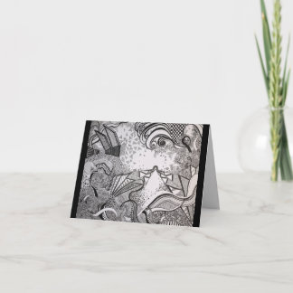 白黒 サンキューカード