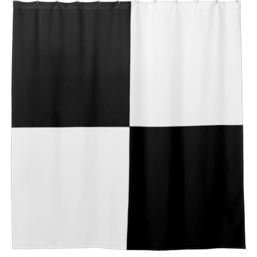 白黒 シャワーカーテン (正面)
