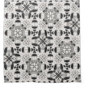 白黒 シャワーカーテン (正面)