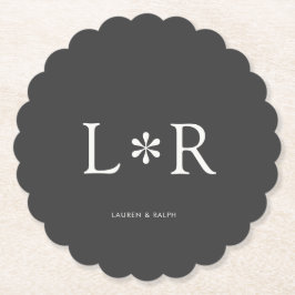 白黒 | シンプルシック・カップル ペーパーコースター