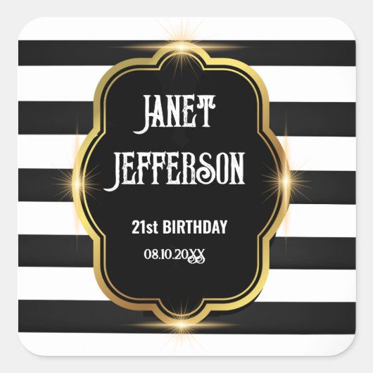 白黒 スクエアシール (正面)