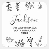 白黒 スクエアシール (正面)