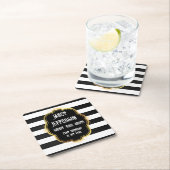 白黒 スクエアペーパーコースター (インサイチュ)