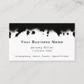 白黒、スプ絵を描レ絵を描ー名書き 名刺 (正面)