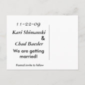 白黒!セーブザデート 案内ポストカード (裏面)