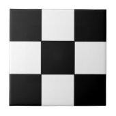 白黒，チェス，チェック市松模様に,  タイル (正面)