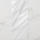 白黒&ティール（緑がかった色）ブルーフラワービューティフル結婚ーズ メニュー (裏面)