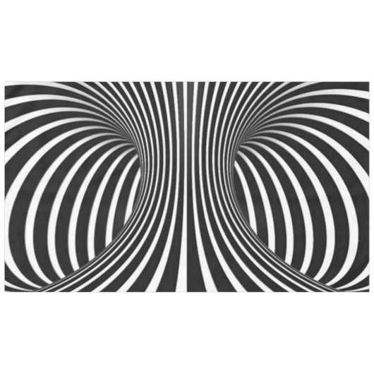 白黒 テーブルクロス (正面(横))