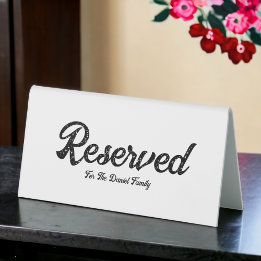 白黒 テーブルテントサイン