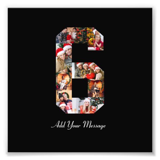 白黒 ナンバー6 フォト コラージュ (正面)