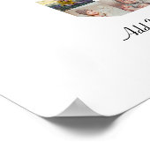 白黒 ナンバー8 フォト コラージュ ポスター (角)