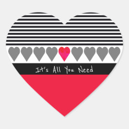 白黒 ハートシール