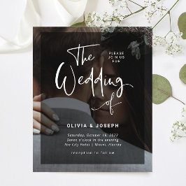 白黒 |バジェットフォト結婚式招待状 チラシ