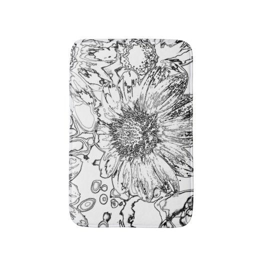 白黒 バスマット (正面縦)