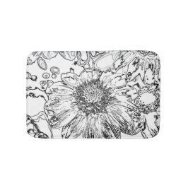 白黒 バスマット