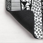 白黒 – パターモダンン マウスパッド (コーナー)