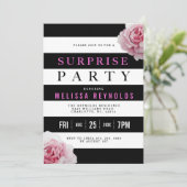 白黒&ピンクロセスサプライズパーティー 招待状 (スタンド正面)