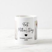 白黒 |フォトスクリプト母の日 コーヒーマグカップ (中央)
