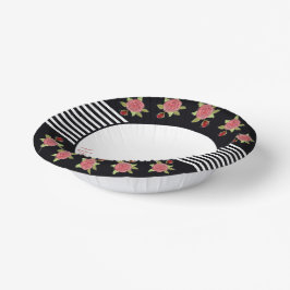 白黒(フローラ) ペーパーボウル