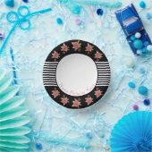 白黒(フローラ) ペーパーボウル (パーティー)