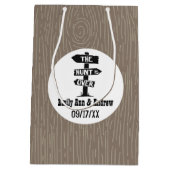 白黒&ブラウンア素朴ントラーザ狩りオーバー ミディアムペーパーバッグ (裏面)