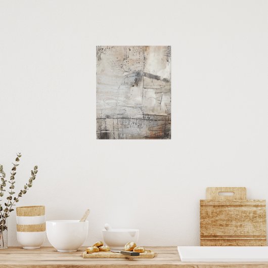 白黒&ブロンズ ポスター (キッチン)