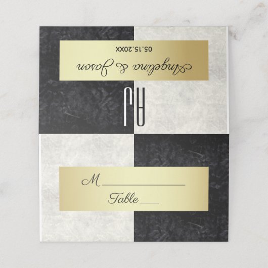 白黒 プレイスカード (外部開封)