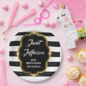 白黒 ペーパープレート (パーティー)