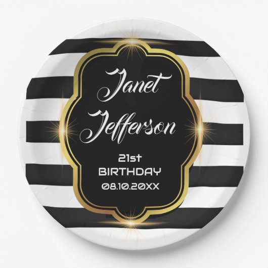 白黒 ペーパープレート (正面)