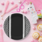 白黒 ペーパープレート (パーティー)