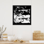 白黒 ポスター (キッチン)