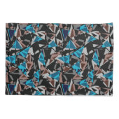 白黒、ポリゴン、抽象芸術 枕カバー (裏面)