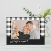 白黒「メリークリスマス」の写真 シーズンカード (スタンド正面)