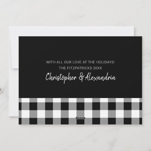 白黒「メリークリスマス」の写真 シーズンカード (裏面)