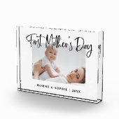 白黒|モダン初日の母の日を台本にする フォトブロック (右)