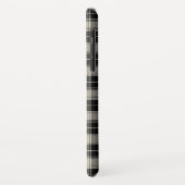 白黒:モノグラム付き白い格子模様 Case-Mate iPhoneケース (裏面/左)