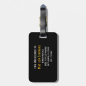 白黒 |モノグラモダンム ラゲッジタグ (裏面縦)