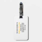 白黒 |モノグラモダンム ラゲッジタグ (裏面縦)