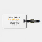 白黒 |モノグラモダンム ラゲッジタグ (裏面横)