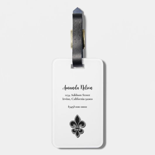 白黒 ラゲッジタグ (裏面縦)