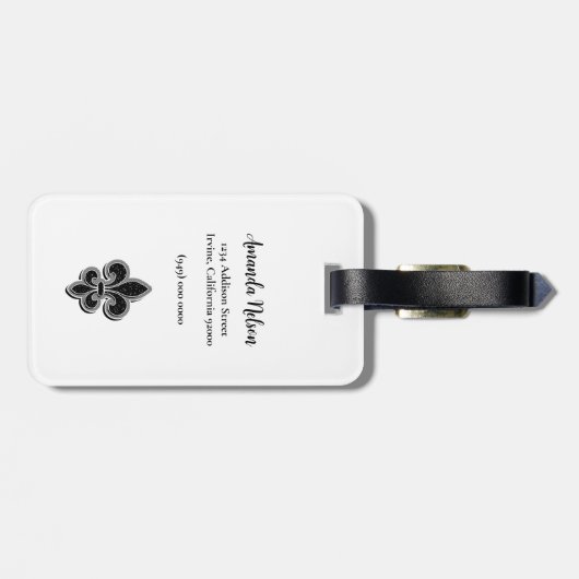 白黒 ラゲッジタグ (裏面横)