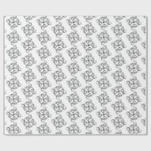 白黒 ラッピングペーパー (フラット)