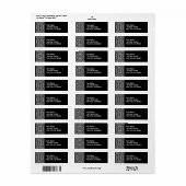 白黒 ラベル (フルシート)