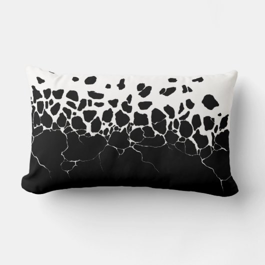 白黒 ランバークッション (正面)