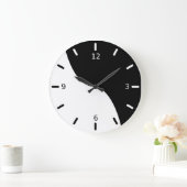 白黒 ラージ壁時計 (ホーム)