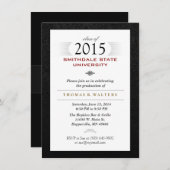 白黒&レッドグラフォーマルッド招待状 招待状 (正面/裏面)