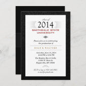 白黒&レッドフォーマルグラード招待状 招待状 (正面/裏面)