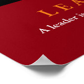 白黒・レッド・アメリカン・イーグル・リーダーシップ ポスター (角)